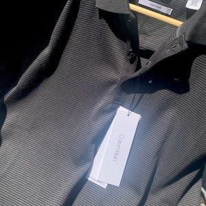 Calvin Klein Black Striped Polo Shirt